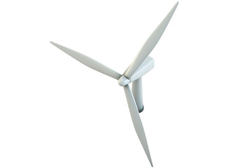 Minimalist Wind Turbine Design Isolated on White Background