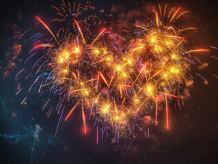 heart shaped fireworks