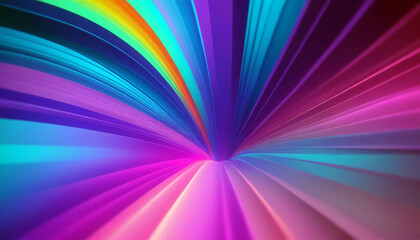 Abstract colorful rainbow gradient glowing waves background