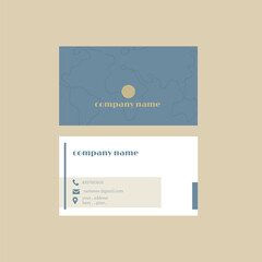 Business card template with map