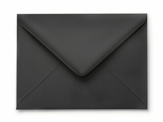 A black envelope with a white background.