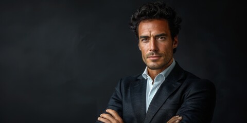 Confident man crossing his arms for a picture