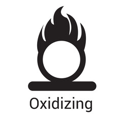 Oxidizing Agent Symbol Sign, Vector Illustration, Isolate On White Background,