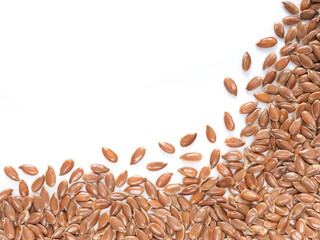 Brown flax seed - obrazy, fototapety, plakaty