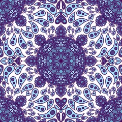 Summer floral print seamless mandala flower pattern for fabrics and wrapping 