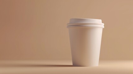 Blank paper coffee cup mockup for design 