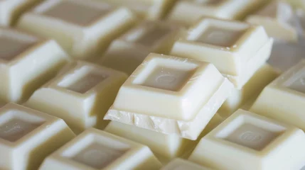 Fotobehang Artfully Crafted White Chocolate Dessert Generative AI © Alex