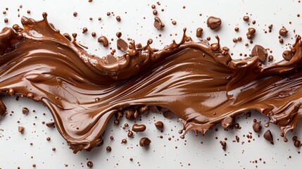 Delicious Chocolate and Peanut Butter Smear Generative AI - obrazy, fototapety, plakaty