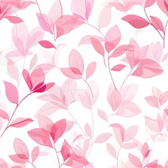 Pink flower pattern, seamless repeating pattern, white background, cute, soft pink, simple shapes, minimalist style