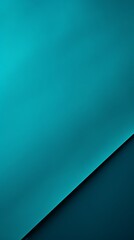 Turquoise background with dark turquoise paper on the right side, minimalistic background, copy space concept, top view, flat lay
