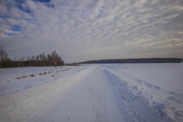 winter nature in the Russian countryside