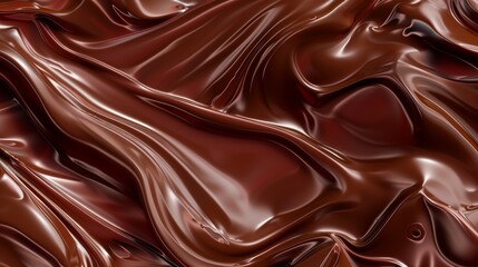 Glossy Chocolate Ripple Effect Background Generative AI