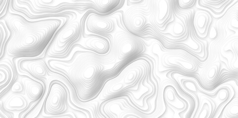 Abstract white paper cut background with line. 3d topography relief. Vector topographic illustration. realistic papercut decoration textured with wavy layer and shadow. seamless pattern wave design.