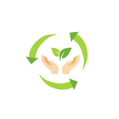 Recycling Vector Icon.Green Nature Return Icon