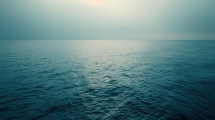 Fototapeta premium Subtle gradient of pale blue and gray, reminiscent of dawn breaking over a tranquil seascape, evoking a sense of fragility and calmness.
