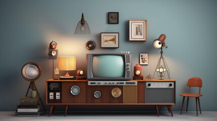 vintage retro classic room interior design old style room interior  design tv lounge old tv