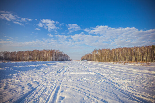 winter nature in the Russian countryside