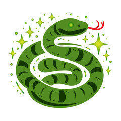 Snake Green Serpent Venom Illustration