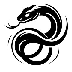 Snake Dark Silhouette Illustration Serpent