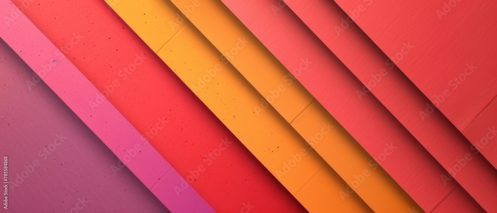 Aufkleber abstract texture red pink yellow orange background banner panorama long with 3d geometric striped li