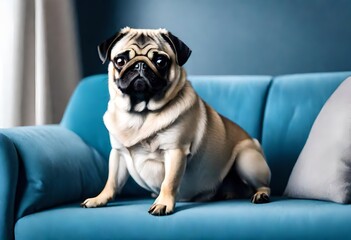 puppy sitting on a sofa