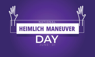 National Heimlich Maneuver day. background, banner, card, poster, template. Vector illustration. - obrazy, fototapety, plakaty