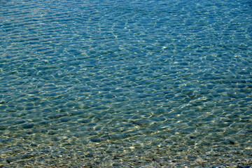 the blue sea in National park Brioni, Croatia