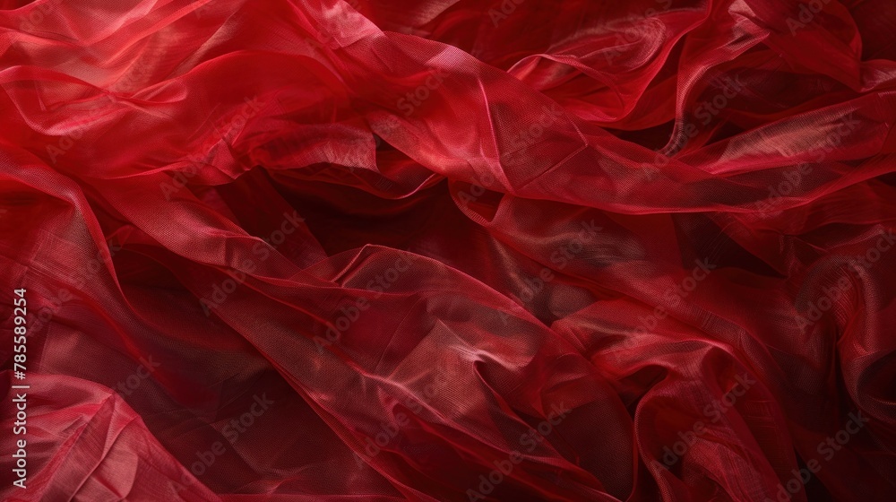 Poster crumpled red fabric background - a dynamic and visually engaging background featuring a crumpled red