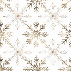 Elegant Gold and White Snowflake Pattern for Festive Background