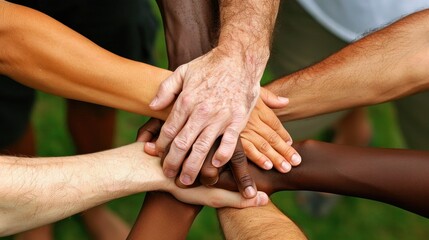 Diverse Hands. Symbol of Unity and Cooperation