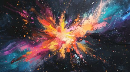 Lone firework exploding in vibrant colors against a dark night sky, symbolizing personal triumph.