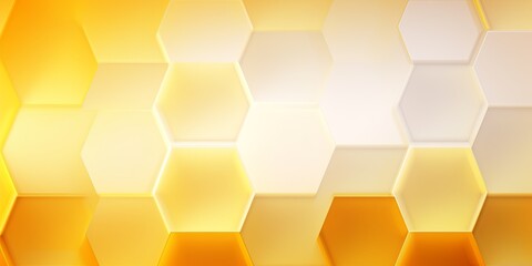 White and yellow gradient background with a hexagon pattern in a vector illustration
