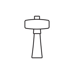 Sledgehammer icon design, isolated on white background, vector illustration