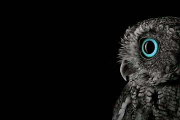 magical blue-eyed owl