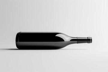 a mockup of a bottle of red wine with a white background