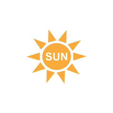 Sun icon on a white background. Vector graphics