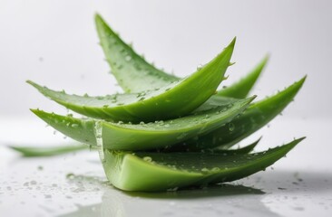 pieces of aloe leaves