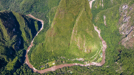Machu Picchu, Peru. Aerial view

