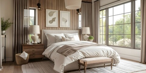 Serene Sanctuary: Rustic Elegance Bedroom