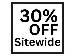 Obraz premium Simple Black 30% Off Vector Icon Design