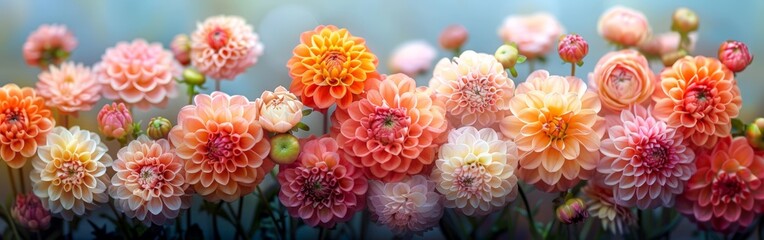 Soft and Serene Floral Arrangement Generative AI
