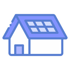 house with solar panel icon