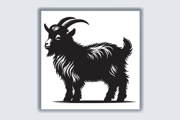 silhouettes  goats farm vector design