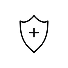 Antivirus vector icon. Anti virus flat sign design. Shield symbol pictogram. Protection shield icon. Guard sign. Defence sign. UX UI icon