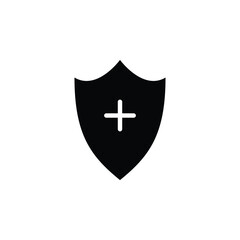 Fototapeta premium Antivirus vector icon. Anti virus flat sign design. Shield symbol pictogram. Protection shield icon. Guard sign. Defence sign. UX UI icon