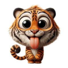 Isolated  Cute Funny Animal on a Clear PNG Canvas, Generative AI