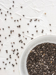 Chia seeds with copy space