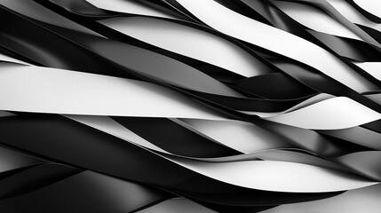 Stylized black & white waves create a seamless pattern of motion.