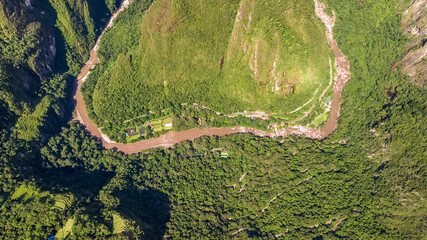 Machu Picchu, Peru. Aerial view
