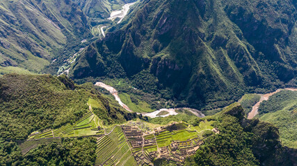 Machu Picchu, Peru. Aerial view
